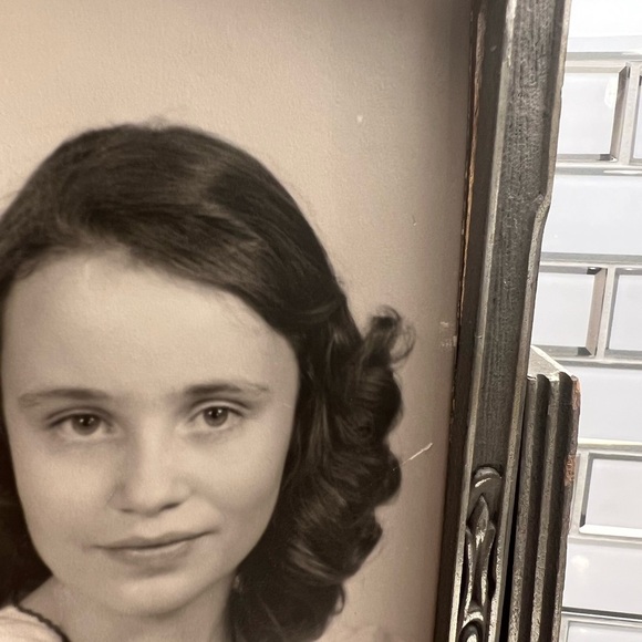 Vintage Art Deco Wood Swing Tilt Picture Frame 1930s Silver Gray - Picture 6 of 16